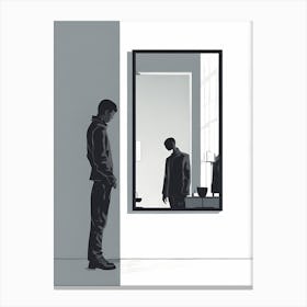 Man In A Mirror 1 Canvas Print