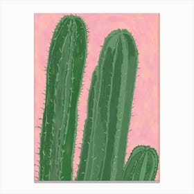 Green Cactus Canvas Print