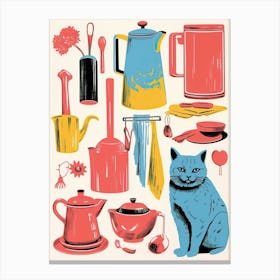 Cats And Kitchen Lovers 6 Canvas Print