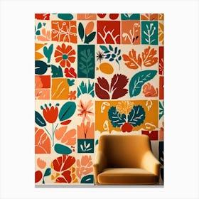 Floral Wallpaper 4 Canvas Print