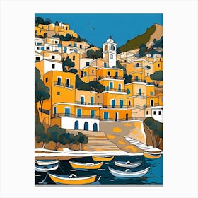 Summer In Positano Painting (39) Canvas Print