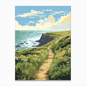 The Lizard Peninsula Coastal Path England 1 Hiking Trail Landscape Canvas Print