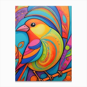 Colorful Bird-Reimagined 25 Canvas Print