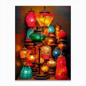 Colorful Lamps Canvas Print