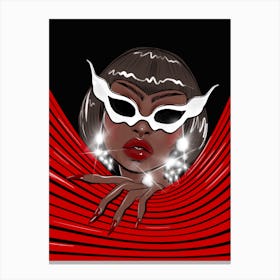 Black Girl In A Mask Canvas Print