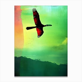 Toucan In Flight Canvas Print