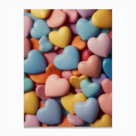 Candy Hearts Canvas Print