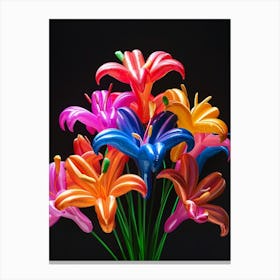 Bright Inflatable Flowers Gloriosa Lily 3 Canvas Print