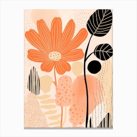 Abstract Floral Print Canvas Print