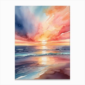 Sunset On The Beach 3 Canvas Print