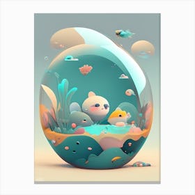 Surface Kawaii Kids Space Canvas Print