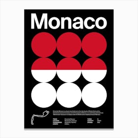 Mid Century Dark Monaco F1 Canvas Print