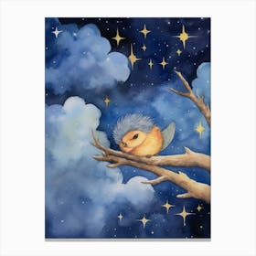Baby Bird 2 Sleeping In The Clouds Canvas Print