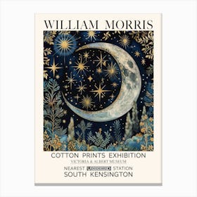 William Morris Silver Moon Print Canvas Print