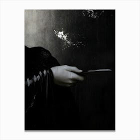 Dark Gothic Crow 10 Canvas Print