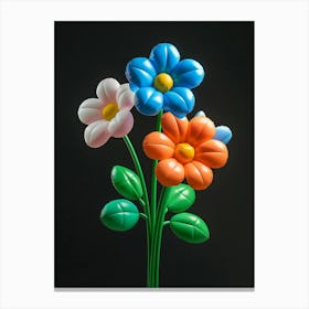 Bright Inflatable Flowers Forget Me Not 1 Canvas Print
