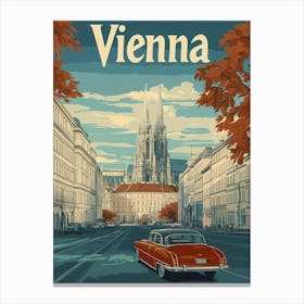 Aihrgdesign A Vintage Travel Poster Of Vienna Canvas Print