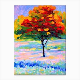 Blue Spruce tree Abstract Block Colour Canvas Print