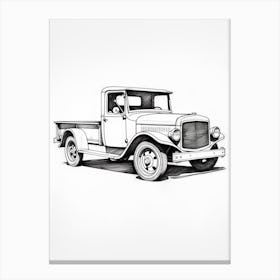 Ford Model T Line Drawing 1 Canvas Print