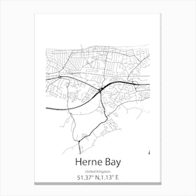 Herne,Germany Minimalist Map Canvas Print