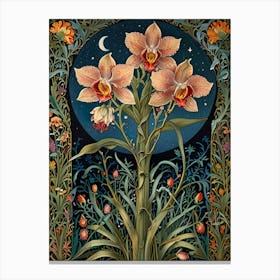 William Morris Orchids In The Garden Canvas Print