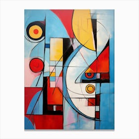 Abstract Modern Cubism Colorful Style Painting 4 Canvas Print