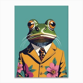 Frog In A Suit (22) Canvas Print