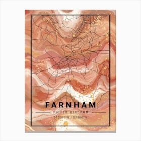 Farnham Map Canvas Print
