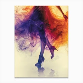 Dancer In Smoke Canvas Print