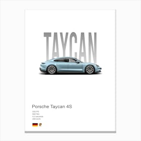 Taycan 4s Porsche Canvas Print