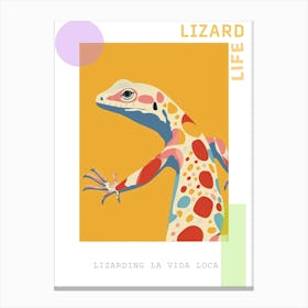 Modern Lizard Abstract Illustration 3 Poster Canvas Print