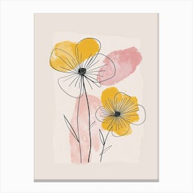 Providence Flower Market Boho Minimalist Style Canvas Print