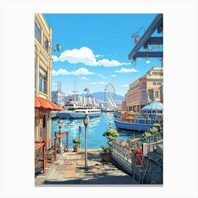 Victoria And Alfred Waterfront Cartoon 4 Canvas Print