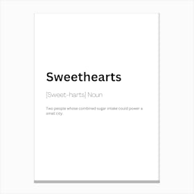 Sweethearts Definition Meaning Canvas Print