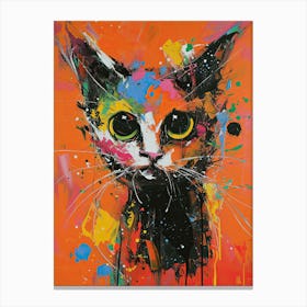 Splatter Cat 1 Canvas Print