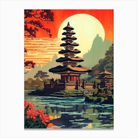 Sunset In Bali Canvas Print