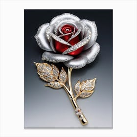 Rose Brooch Canvas Print