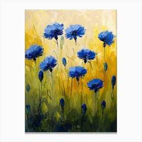 Blue Cornflowers 6 Canvas Print