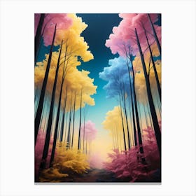 Colorful Tree Art Canvas Print