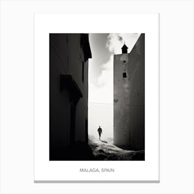 Poster Of Marrakech, Morocco, Photography In Black And White 2 Canvas Print