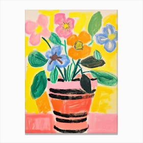 Flower Painting Fauvist Style Portulaca 3 Canvas Print