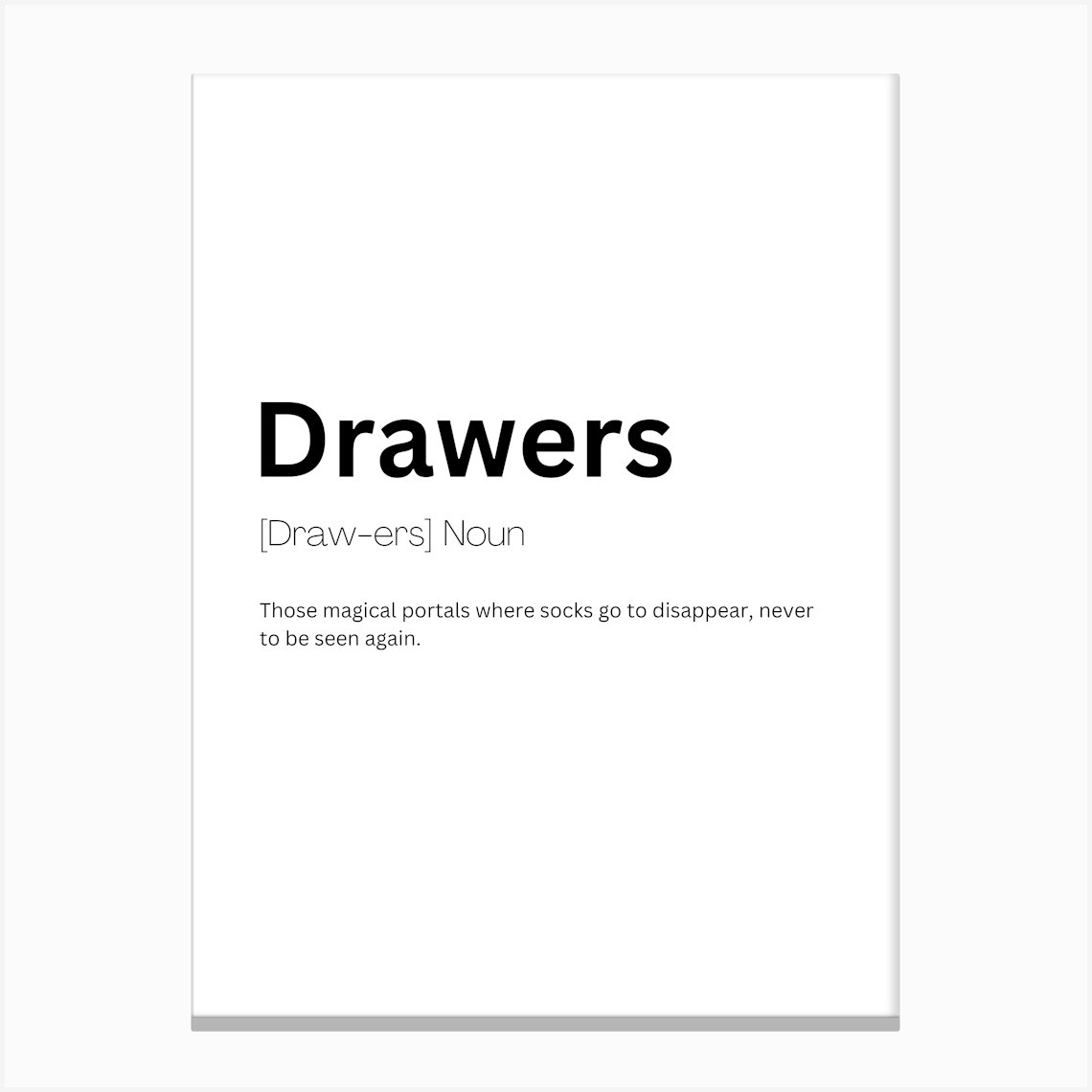 Drawers Definition Meaning 1 Canvas Print by Kaigozen