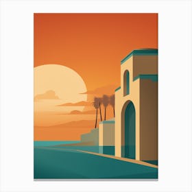 Huntington Beach California Abstract Orange Hues 4 Canvas Print
