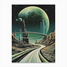 Highway To The Moon Canvas Print