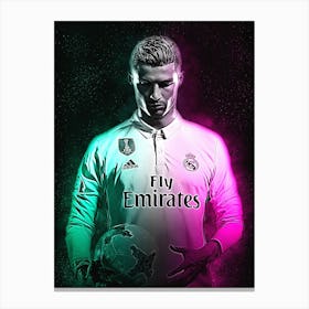 Cristiano Ronaldo Space Canvas Print