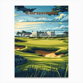 Carnoustie Golf Links British Open Travel Illustration Toile