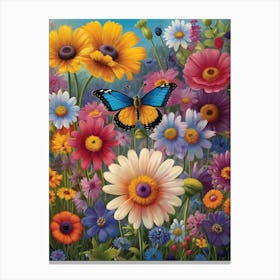 Butterfly In The Garden Canvas Print