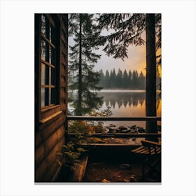 Sunrise At The Cabin Canvas Print