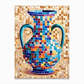 Mosaic Vase 1 Canvas Print