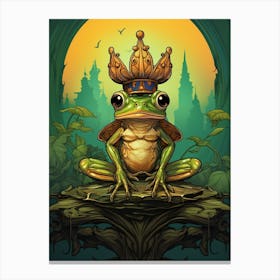 Flying Frog Crown Storybook 6 Canvas Print